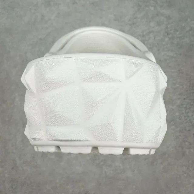 Crocs Echo Zueco Blanco Geometric Faceted Upper Molded Foam Construction 3