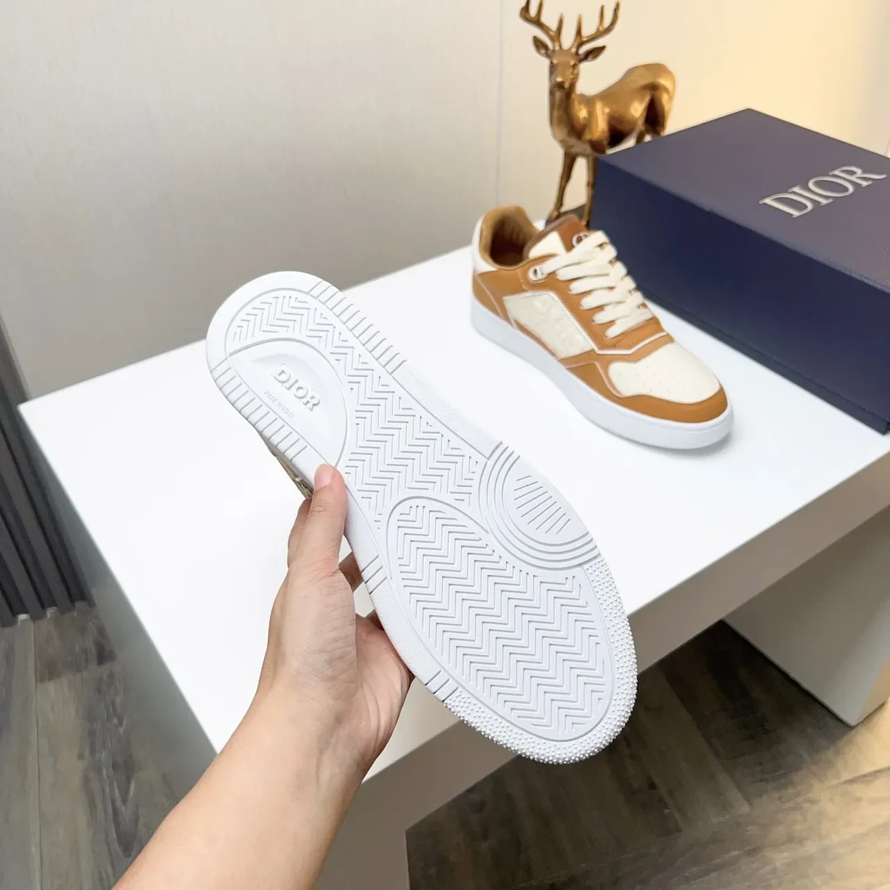 Dior B-Series Zapatillas lifestyle beige y crema con paneles 5