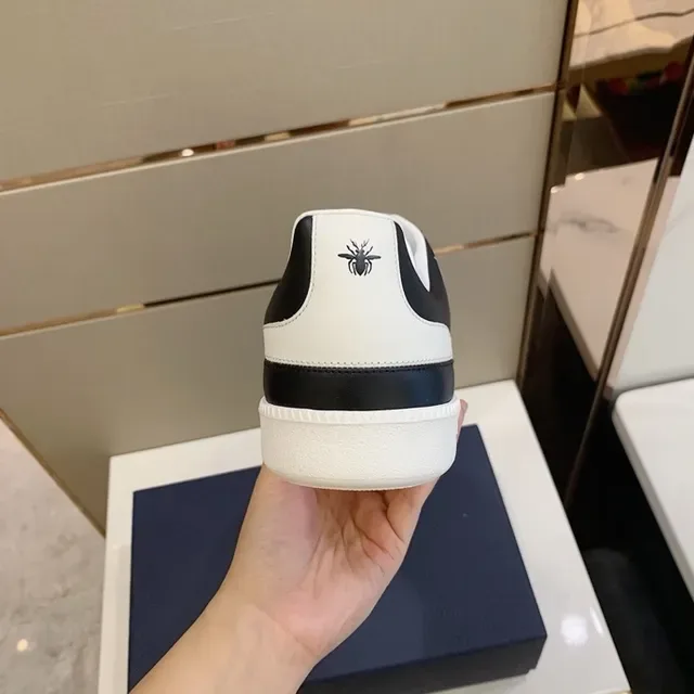 Dior B23 Black and White Logo-Print Lifestyle Sneakers 5