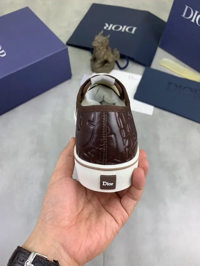 Dior B23 Embossed Monogram Brown Lifestyle Sneakers 4