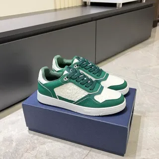 Dior B23 Green and White Panelled Lifestyle Sneakers