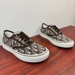 Dior B23 Monogram Canvas Brown and Beige Lifestyle Sneakers