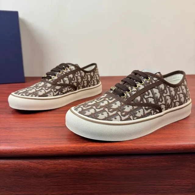 Dior B23 Monogram Canvas Brown and Beige Lifestyle Sneakers 3