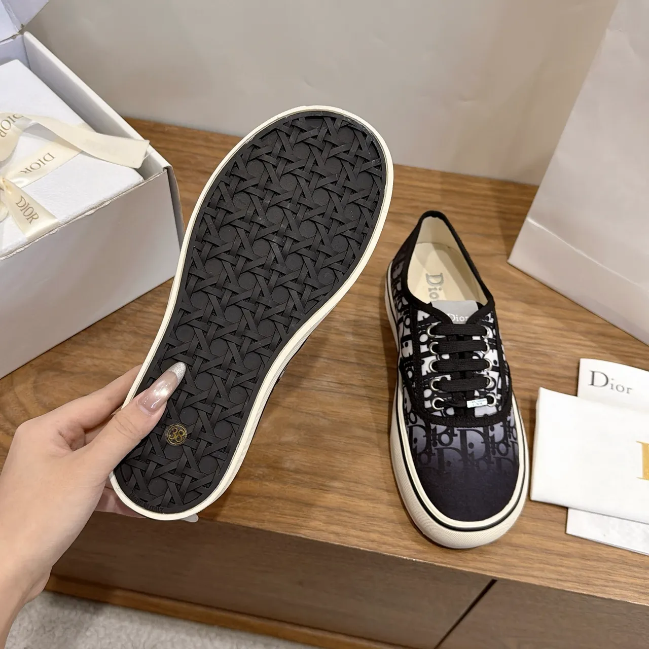 Dior B23 Monogram Canvas Low-Top Lifestyle Sneakers 3