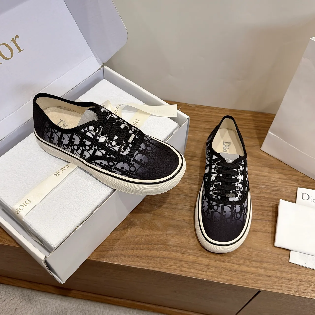 Dior B23 Monogram Canvas Low-Top Lifestyle Sneakers 4