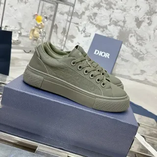 Dior B23 Chaussures Lifestyle Monogram Embossed Olive Green