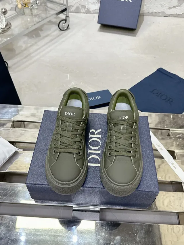 Dior B23 Chaussures Lifestyle Monogram Embossed Olive Green 2