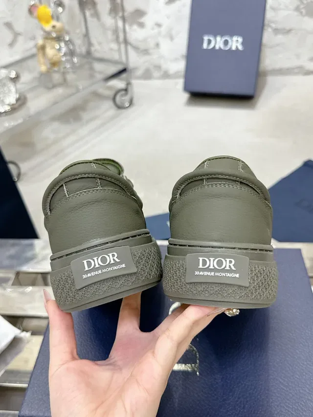 Dior B23 Chaussures Lifestyle Monogram Embossed Olive Green 5