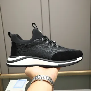 Dior B23 Monogram Print Black Lifestyle Sneakers