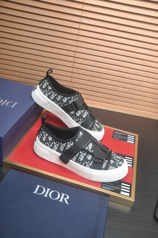Dior B23 Monogram Slip-On Lifestyle Sneakers 4
