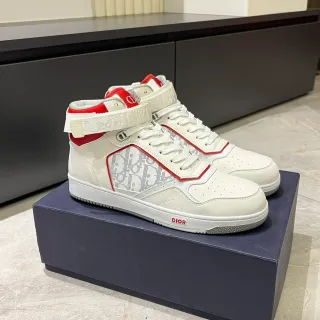 Dior B23 Blanc et Rouge Monogram Sneakers Lifestyle Hautes