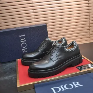 Dior B27 Black Multicolor Leather Chunky Lug Sole Oxford Shoes