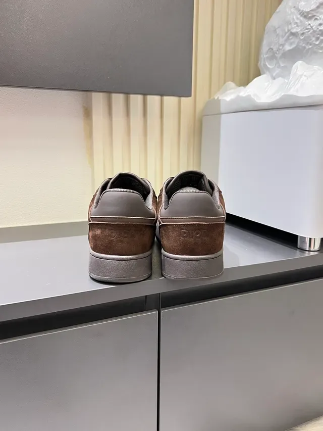 Dior B27 Tênis Lifestyle de Camurça Marrom e Cinza Oblique Jacquard 2