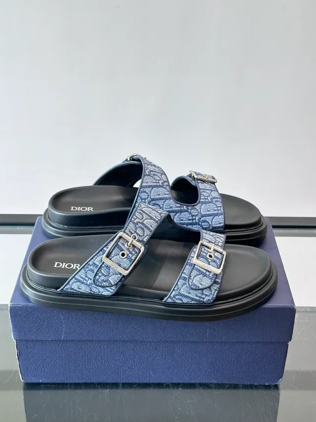 Dior B27 Monogram Print Buckle Strap Platform Casual Sandals 4