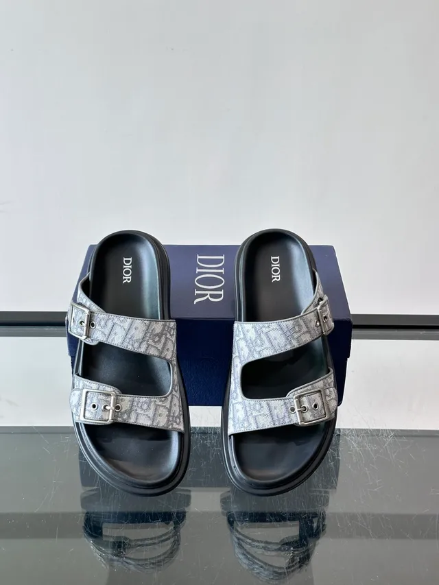 Dior B27 Monogram Print Buckle Strap Platform Casual Sandals 6