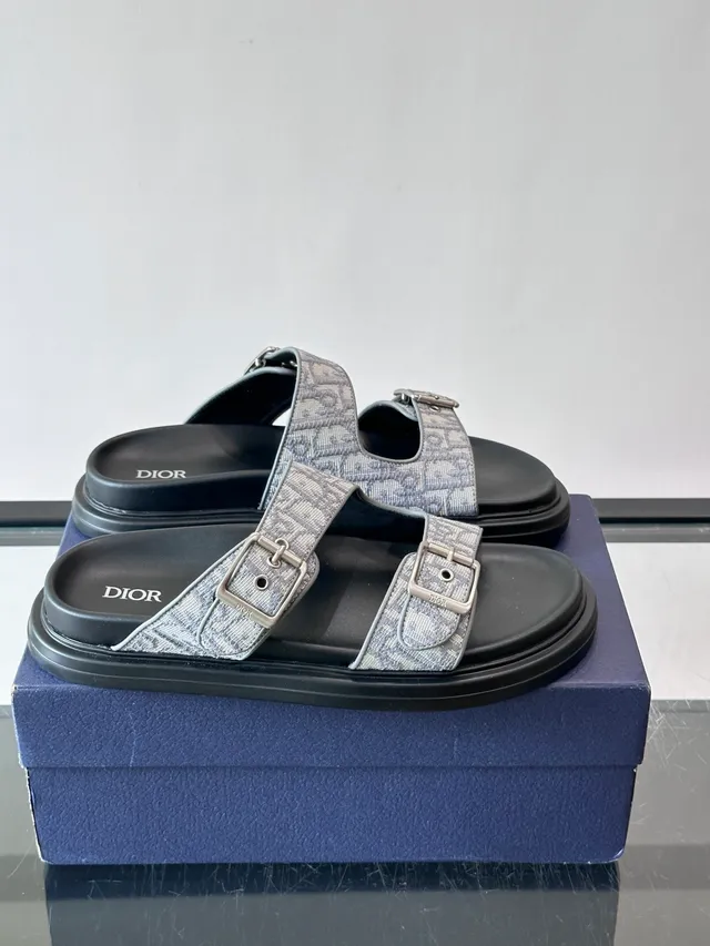 Dior B27 Monogram Print Buckle Strap Platform Casual Sandals 7