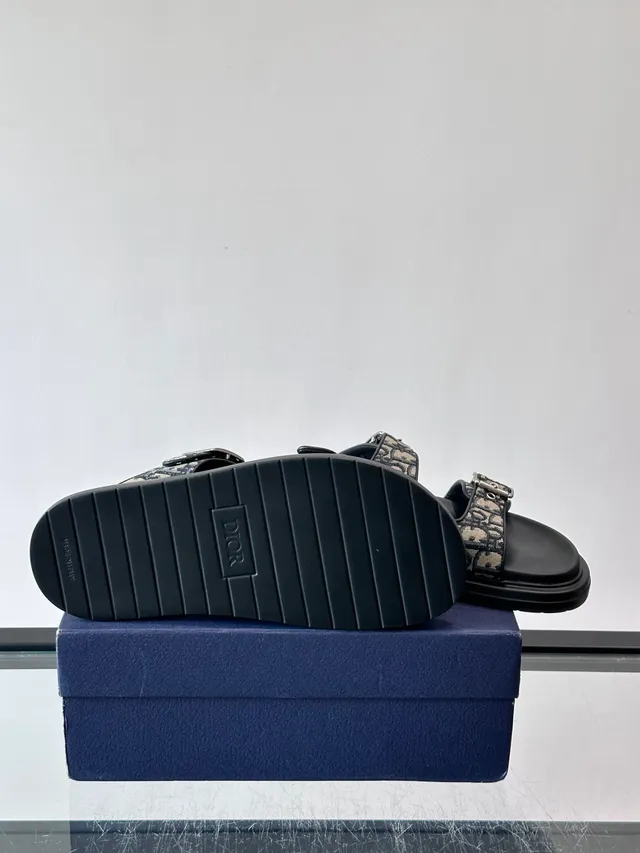Dior B27 Monogram Print Buckle Strap Platform Casual Sandals 8