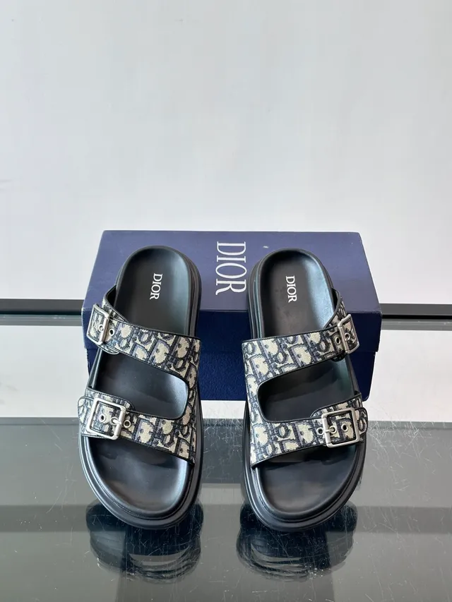 Dior B27 Monogram Print Buckle Strap Platform Casual Sandals 9