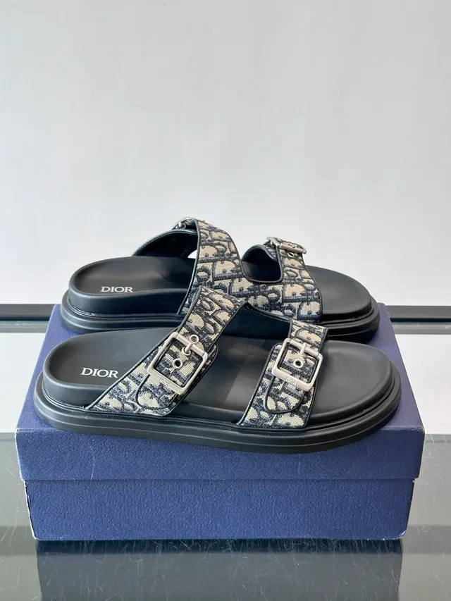 Dior B27 Monogram Print Buckle Strap Platform Casual Sandals 10
