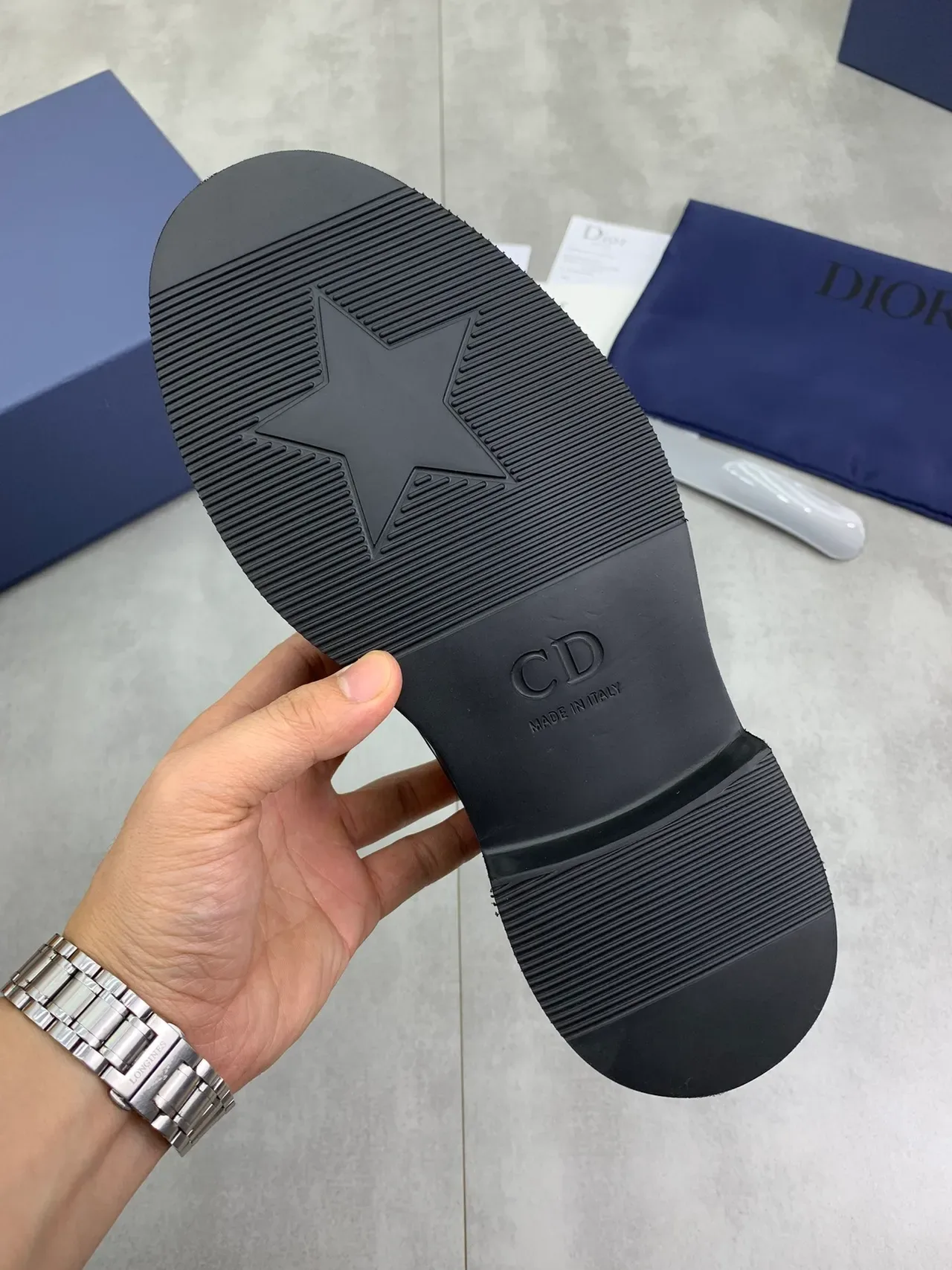 Dior Black Glossy Patent Leather Chunky Platform Sole Derby Shoes 3