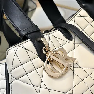 Dior Book Tote Pink Quilted Diamond Stitching Rolled Leather Handles Tote Bag 7