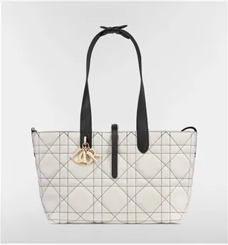 Dior Book Tote Pink Quilted Diamond Stitching Rolled Leather Handles Tote Bag 11