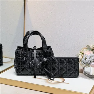 Dior Book Tote Pink Quilted Diamond Stitching Rolled Leather Handles Tote Bag 21