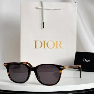 Dior 棕色金色玳瑁醋酸硬件太阳镜
