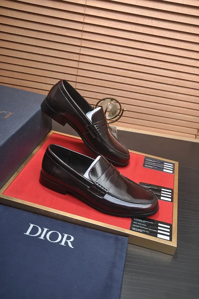 Dior Burgundy Patent Leather Penny Loafer Loafers 4