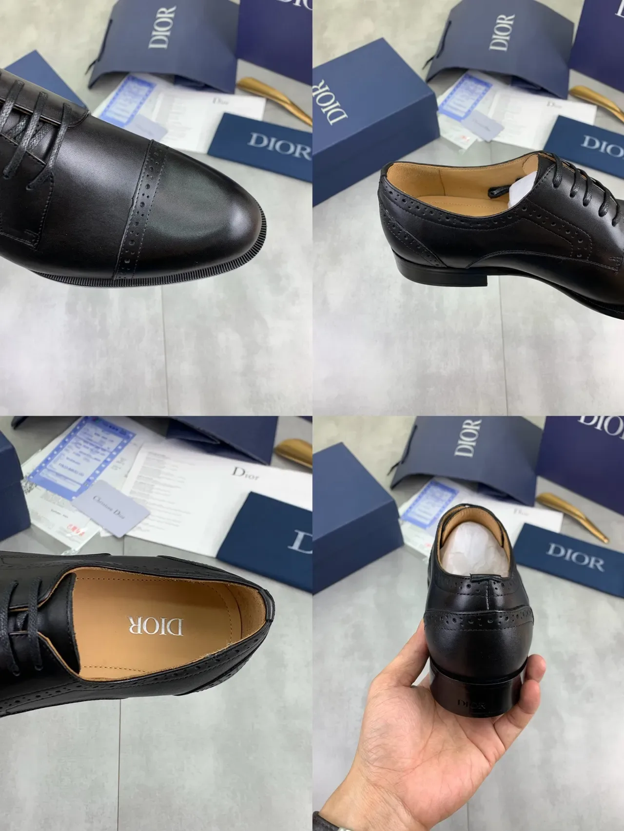 Dior Zapatos Oxford Brogue con punta en tapa 2