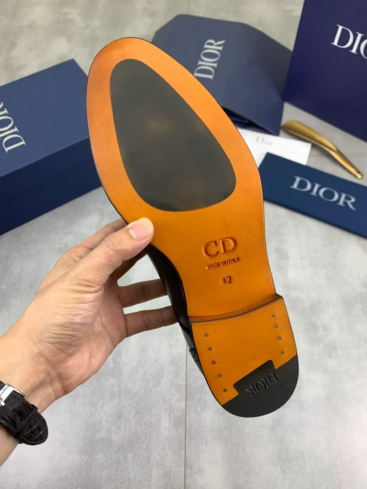 Dior Zapatos Oxford Brogue con punta en tapa 3