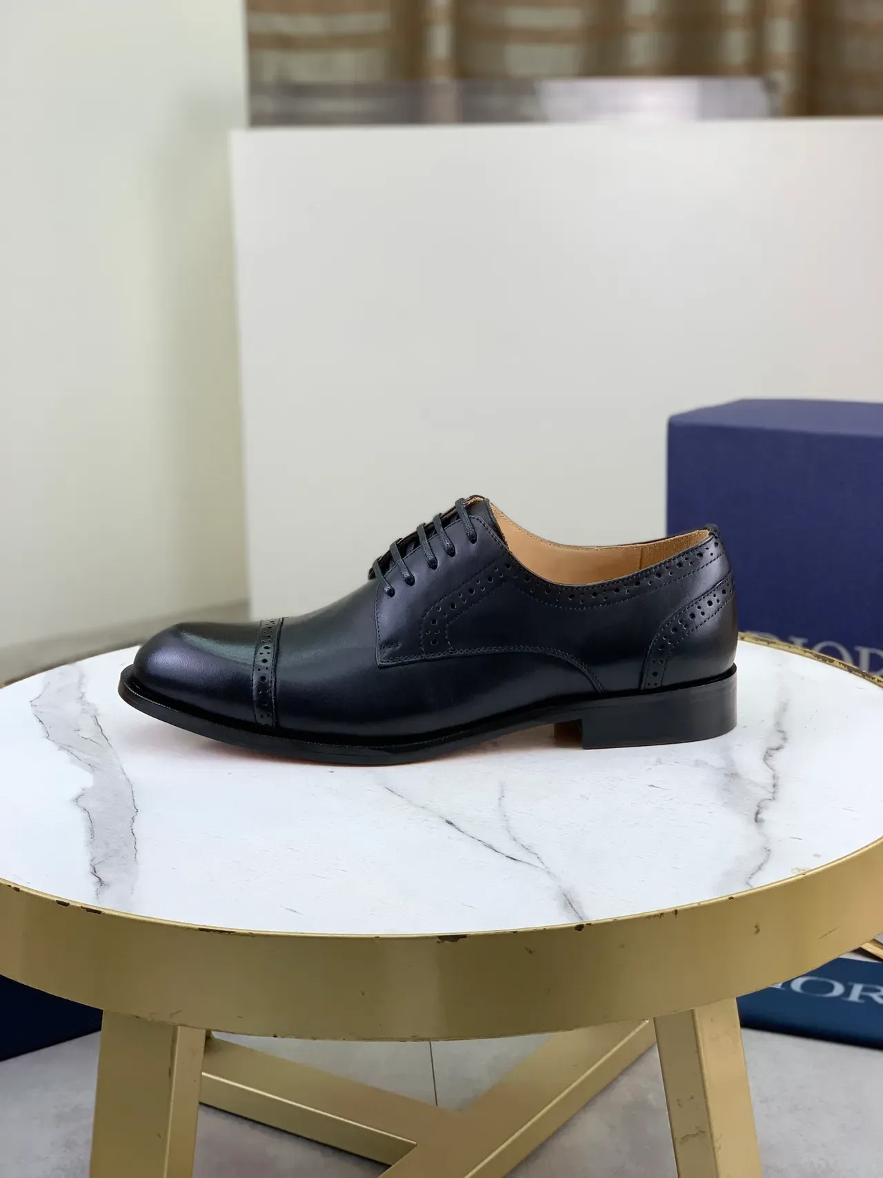 Dior Zapatos Oxford Brogue con punta en tapa 6