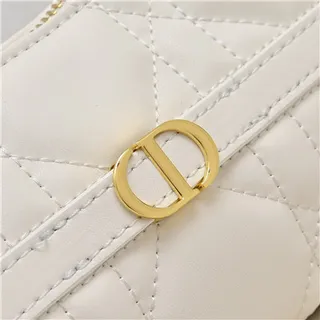 Dior Caro Monogram Canvas Black and Beige Underarm Bag 5