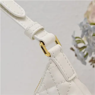 Dior Caro Monogram Canvas Black and Beige Underarm Bag 7