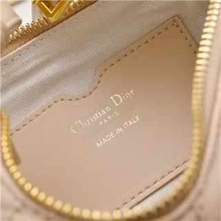 Dior Caro Monogram Canvas Black and Beige Underarm Bag 11