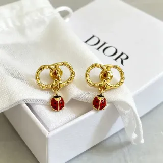 Dior CD Créoles charm coccinelle