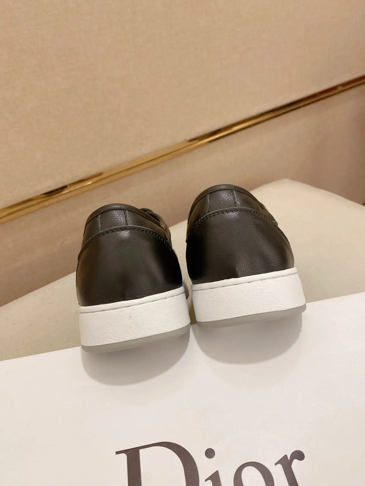 Dior Gray Black Cap-Toe Mesh-and-Leather Upper Lifestyle Sneakers 4