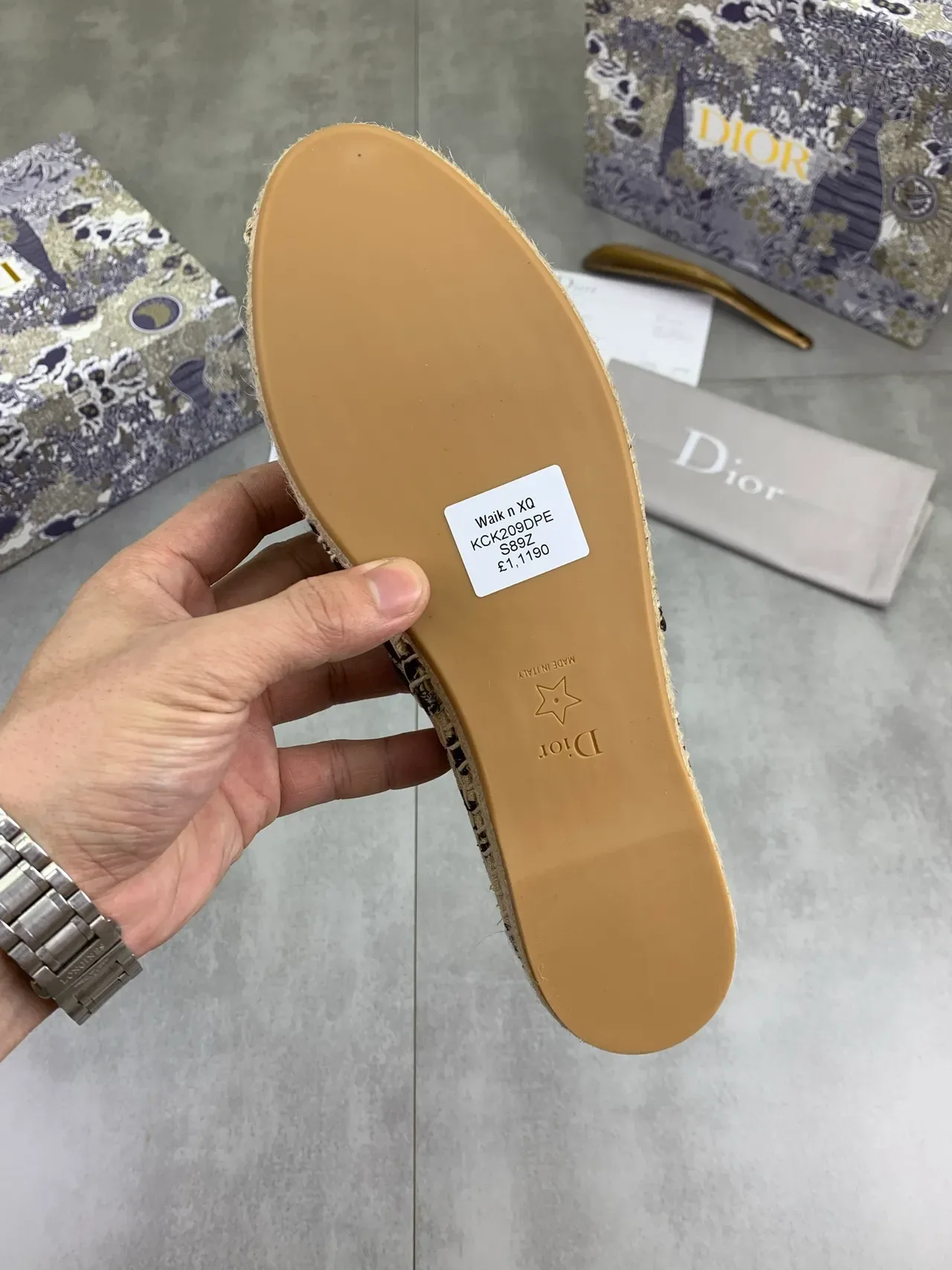 Dior J'Adior Leopard-Print Slip-On Espadrille Boat Shoes 3