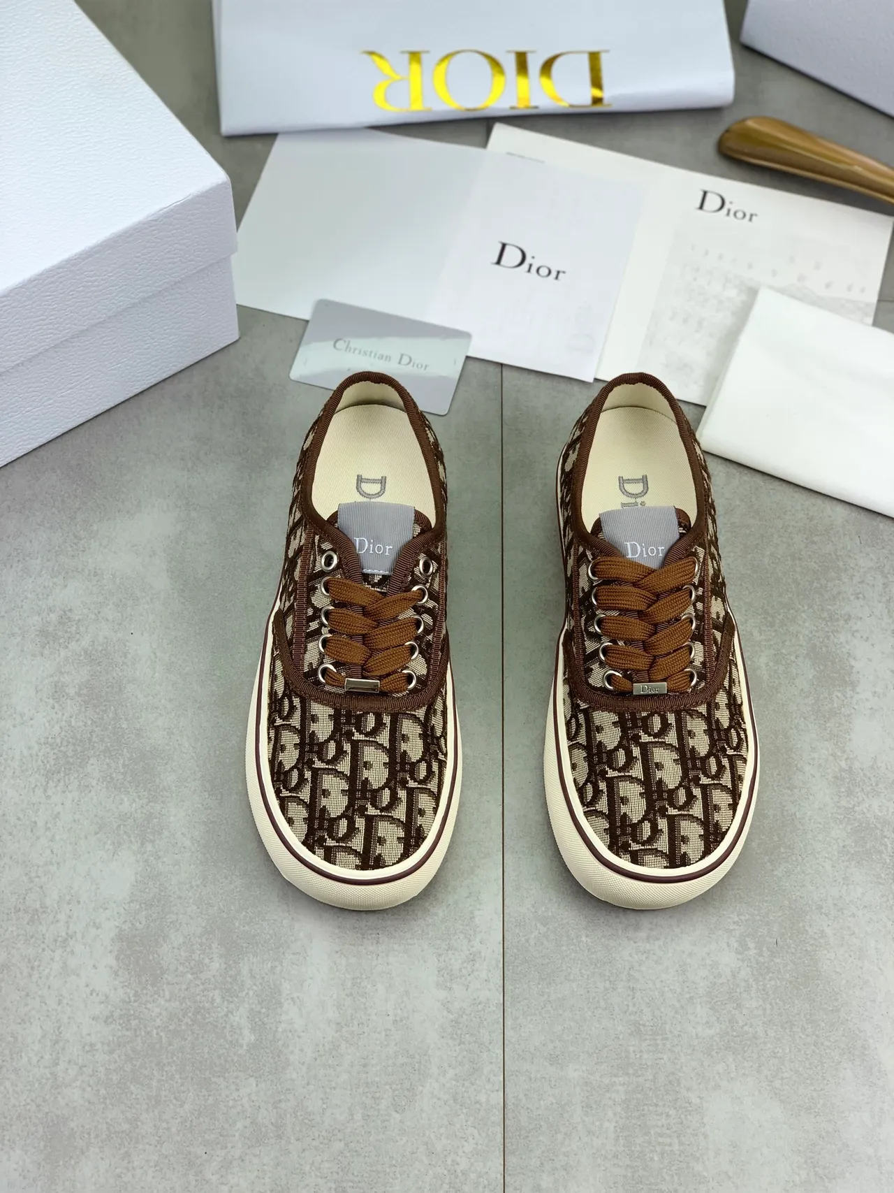 Dior Monogram Canvas Low-Top Lifestyle Sneakers 4