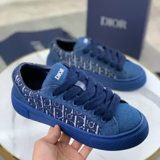 Dior Sneakers Lifestyle Navy White Denim Monogram Print