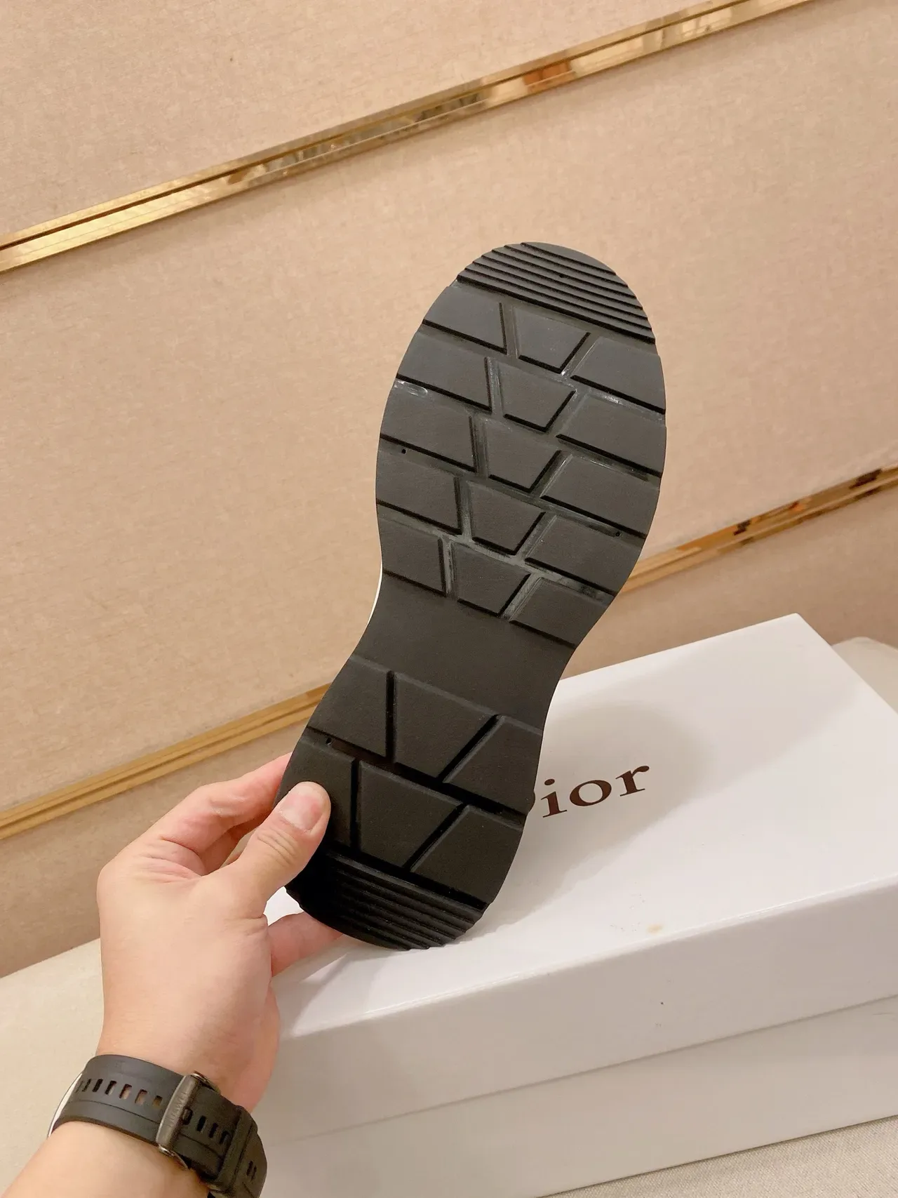 ديور أزرق بحري أبيض جاكار أوبليك سول مصمم أحذية رياضية سميكة 2