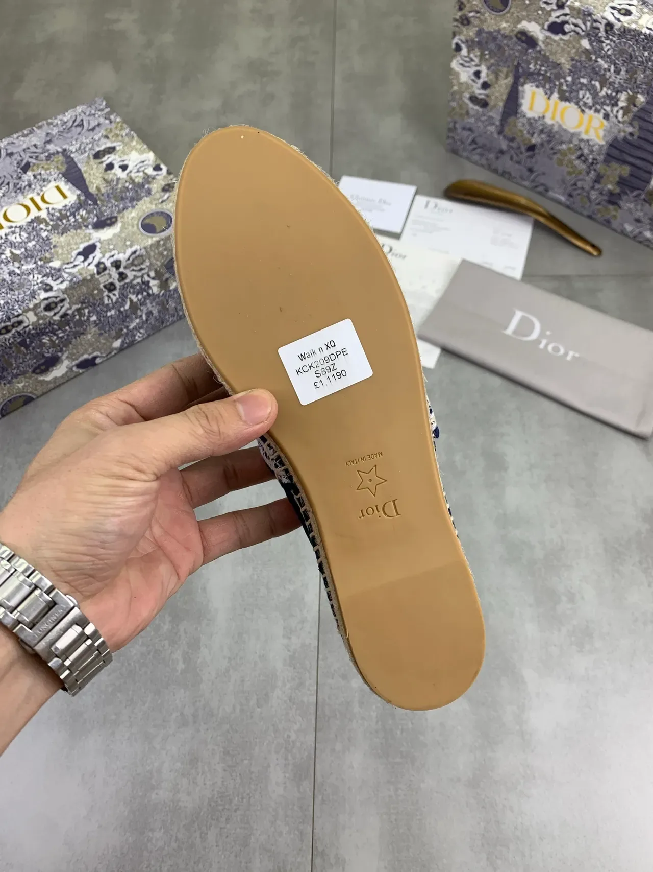 Dior Navy Woven Lace-Trimmed Espadrille Boat Shoes 3
