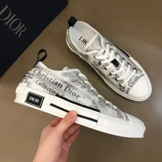 Dior Newspaper-Print Low-Top Lifestyle Sneakers