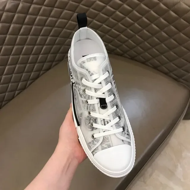 Dior Newspaper-Print Low-Top Lifestyle Sneakers 2