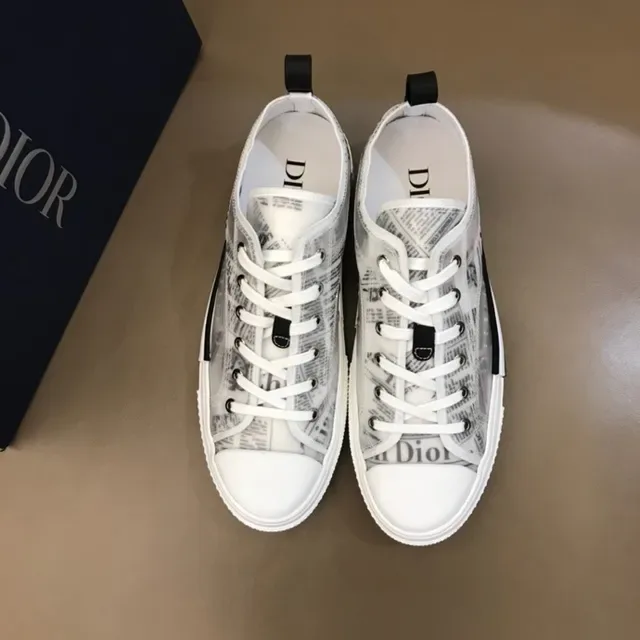 Dior Newspaper-Print Low-Top Lifestyle Sneakers 8