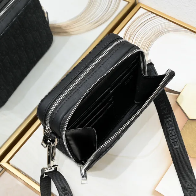 Dior Oblique Jacquard Bolsa mensageira cinza 2