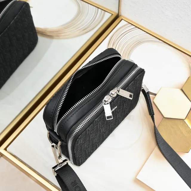 Dior Oblique Jacquard Bolsa mensageira cinza 3