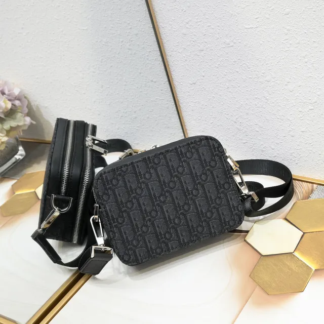 Dior Oblique Jacquard Bolsa mensageira cinza 7