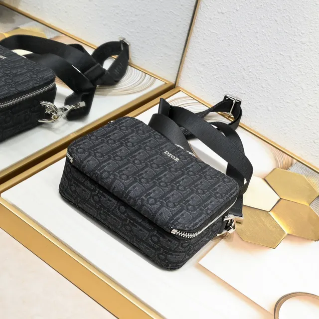 Dior Oblique Jacquard Bolsa mensageira cinza 8