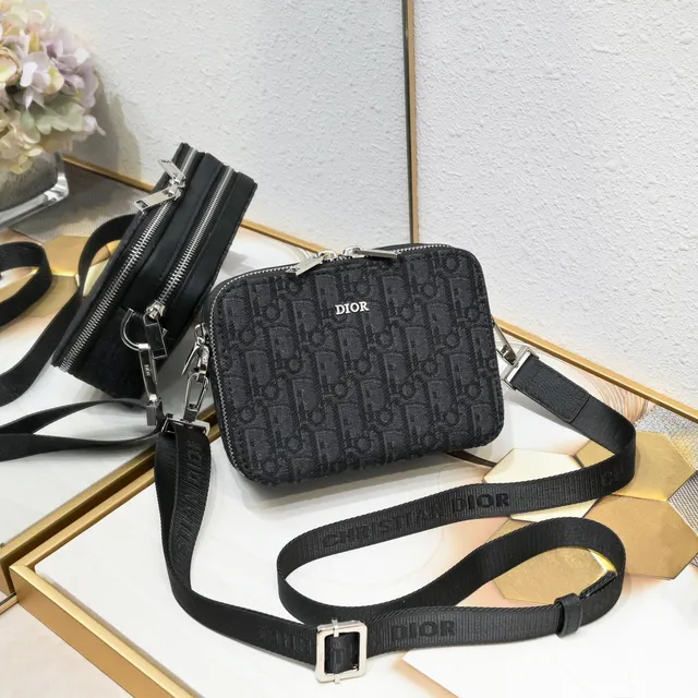 Dior Oblique Jacquard Bolsa mensageira cinza 10